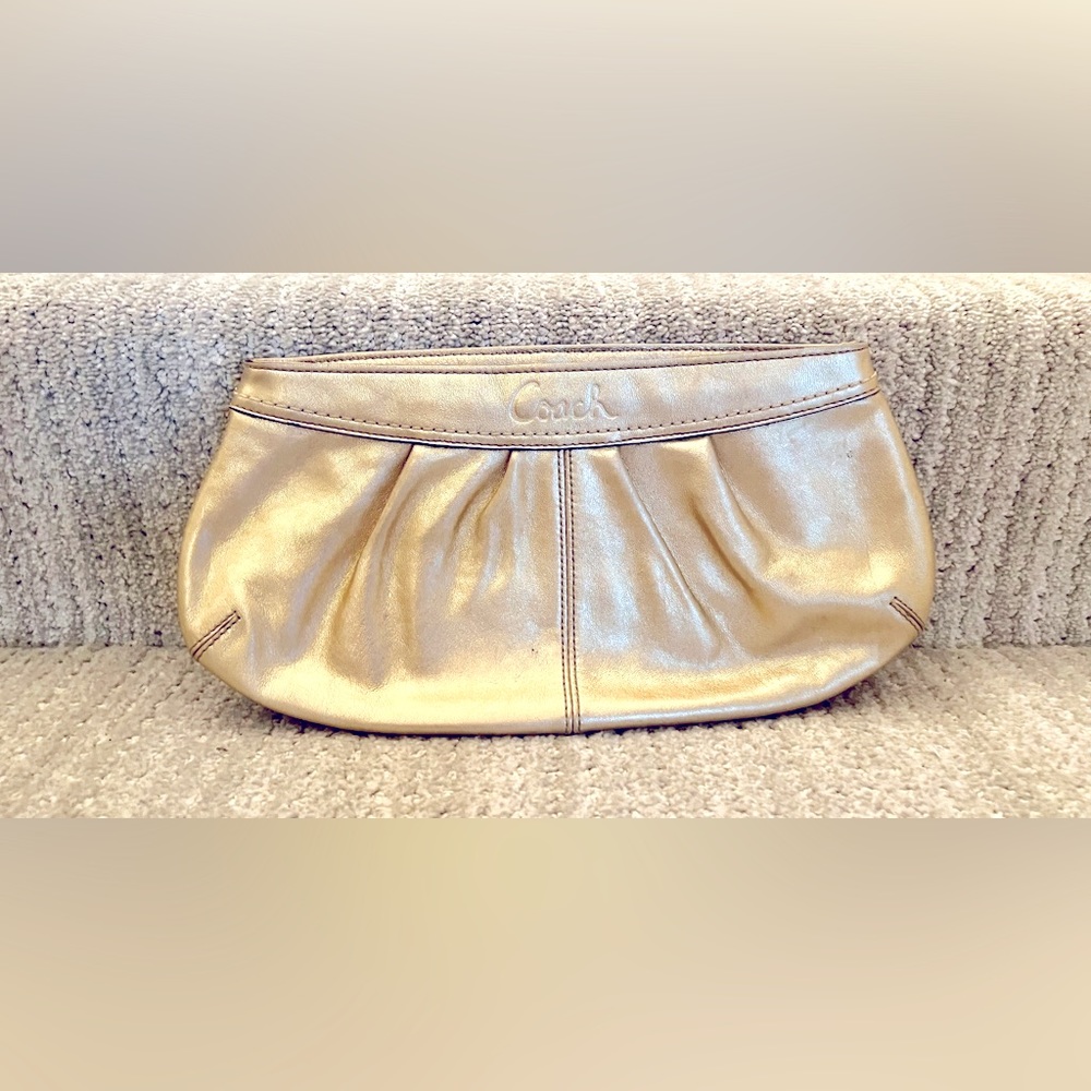 Coach Gold Clutch